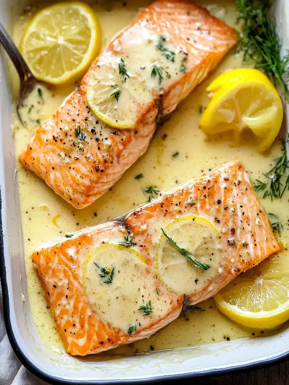 Lemon Butter Cream Sauce Elevates Baked Salmon Perfection 5 Baked Salmon with Lemon Butter Cream Sauce