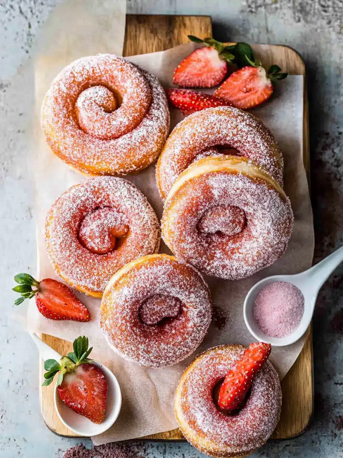 Strawberry Donut Rolls