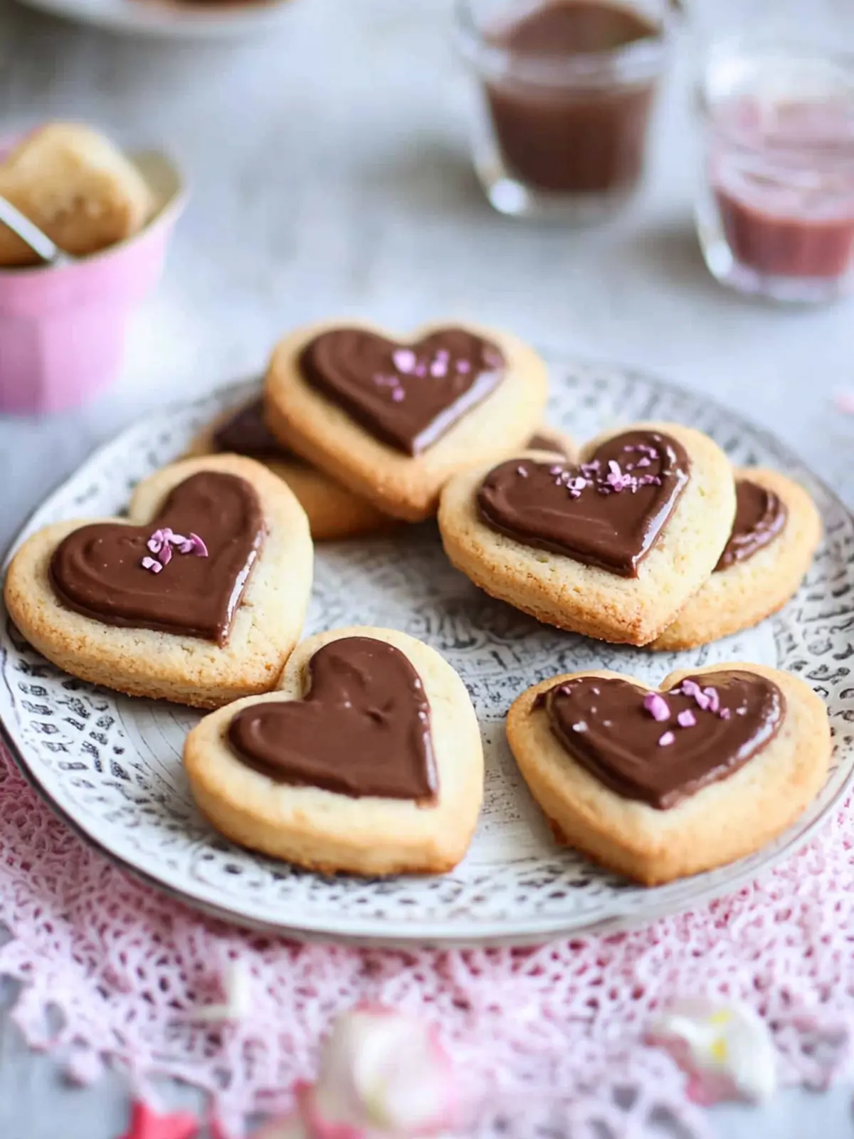 Heart Cookies with Nutella
