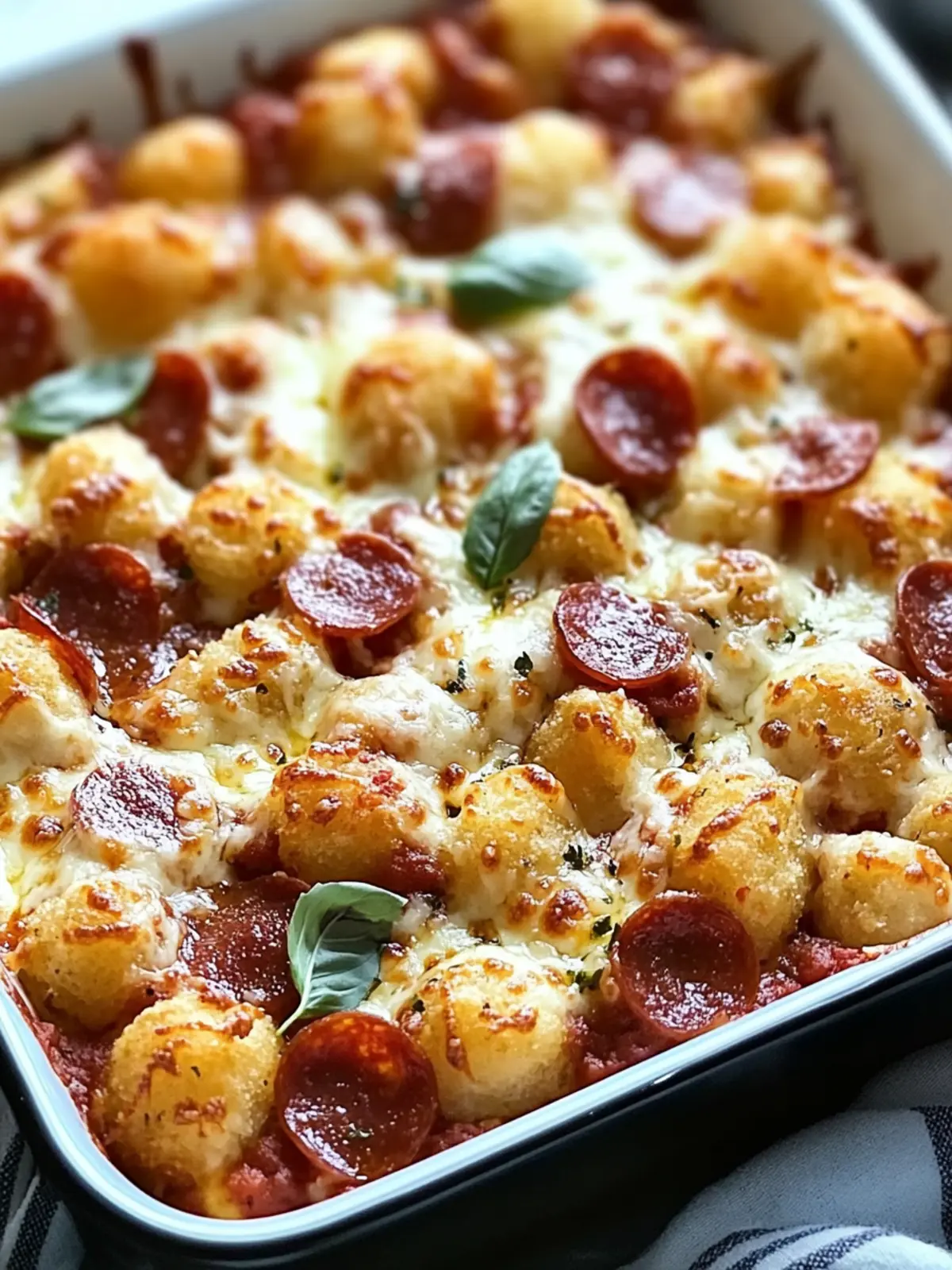 Pizza Tot Casserole