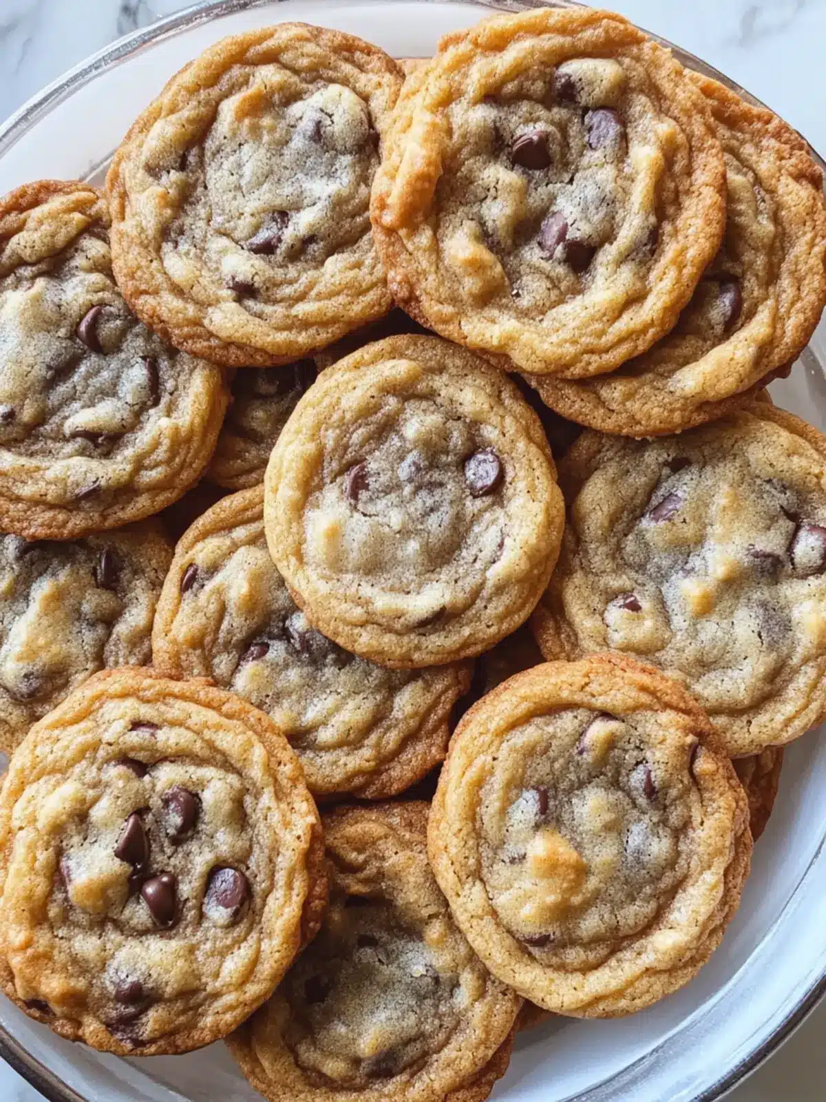 Chewy Rippled Chocolate Chip Cookies