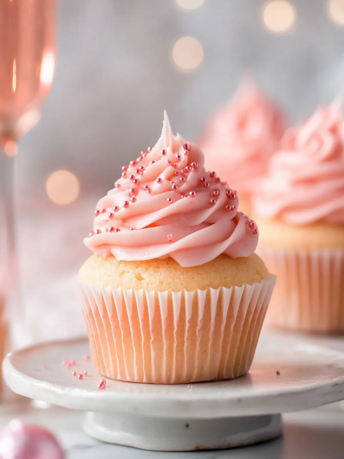 Pink Champagne Cupcakes