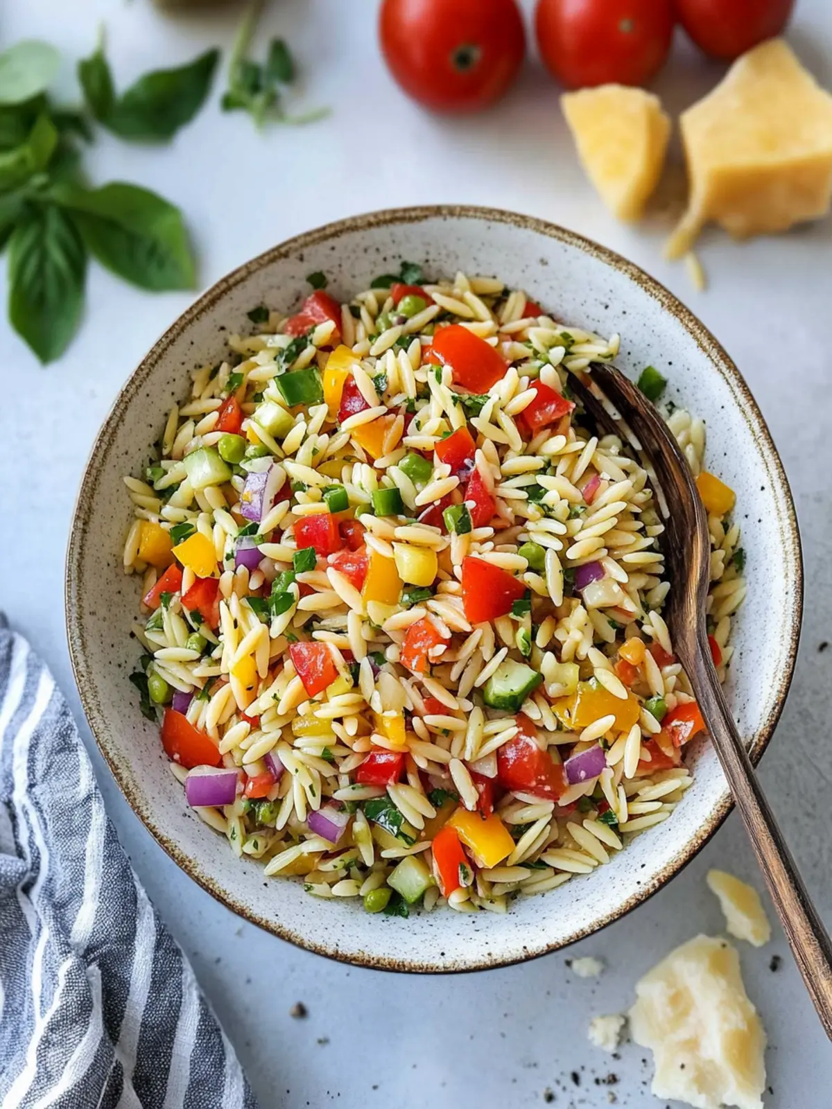Rainbow Orzo Salad