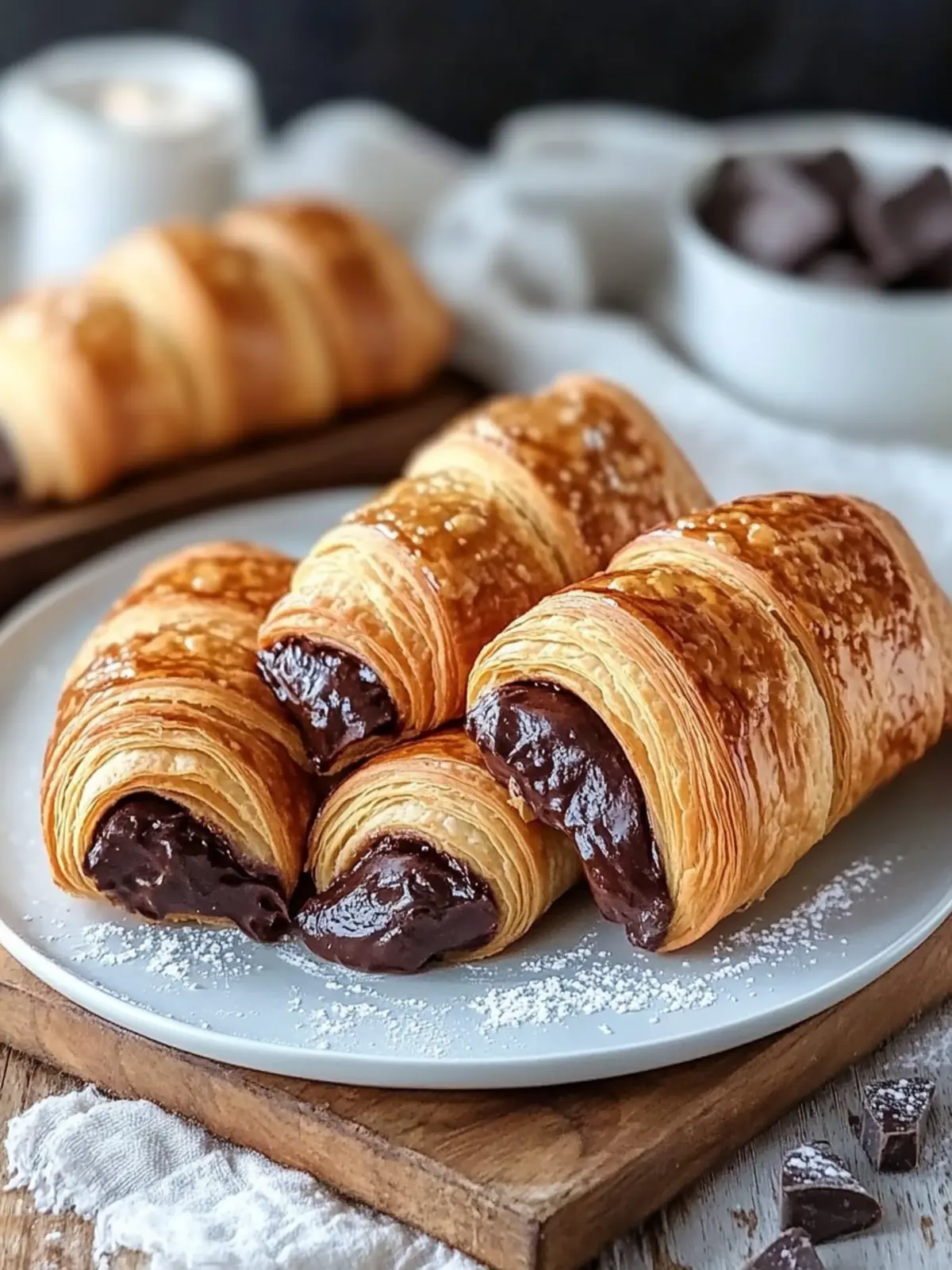 Homemade Chocolate Croissants