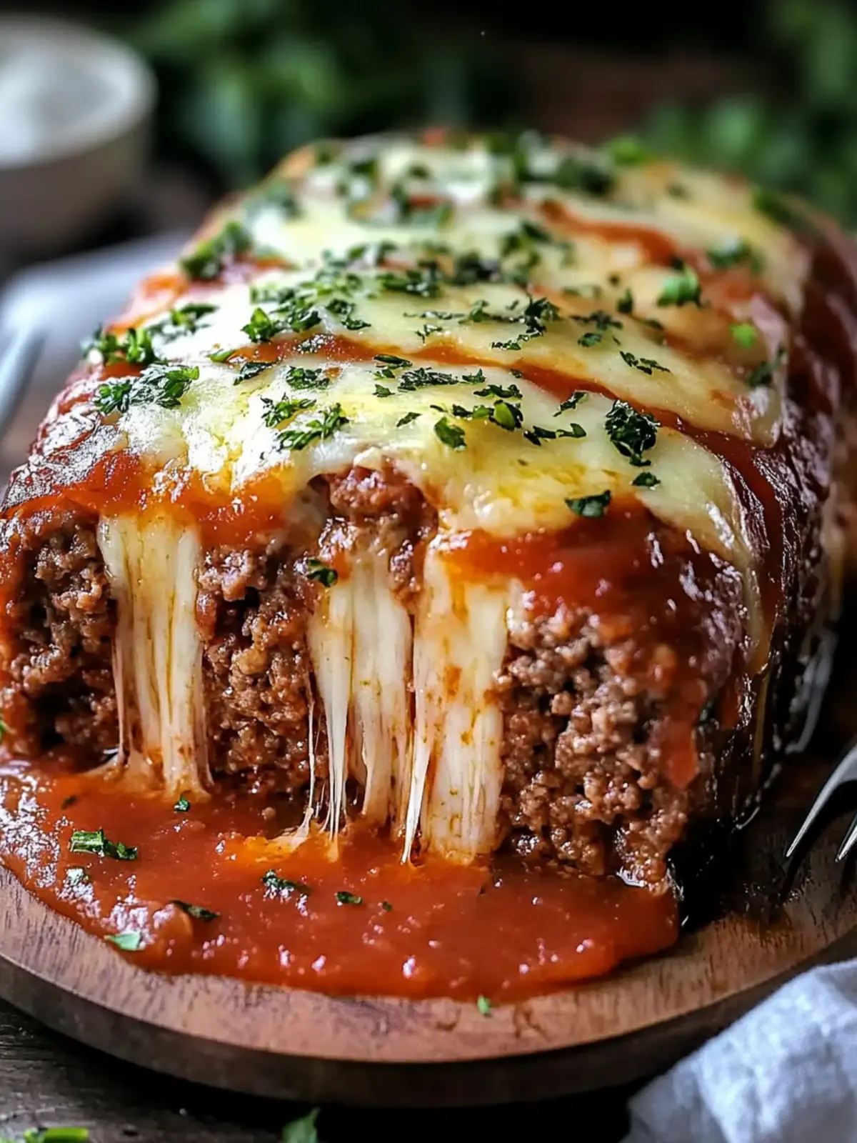 Stuffed Meatloaf with Mozzarella