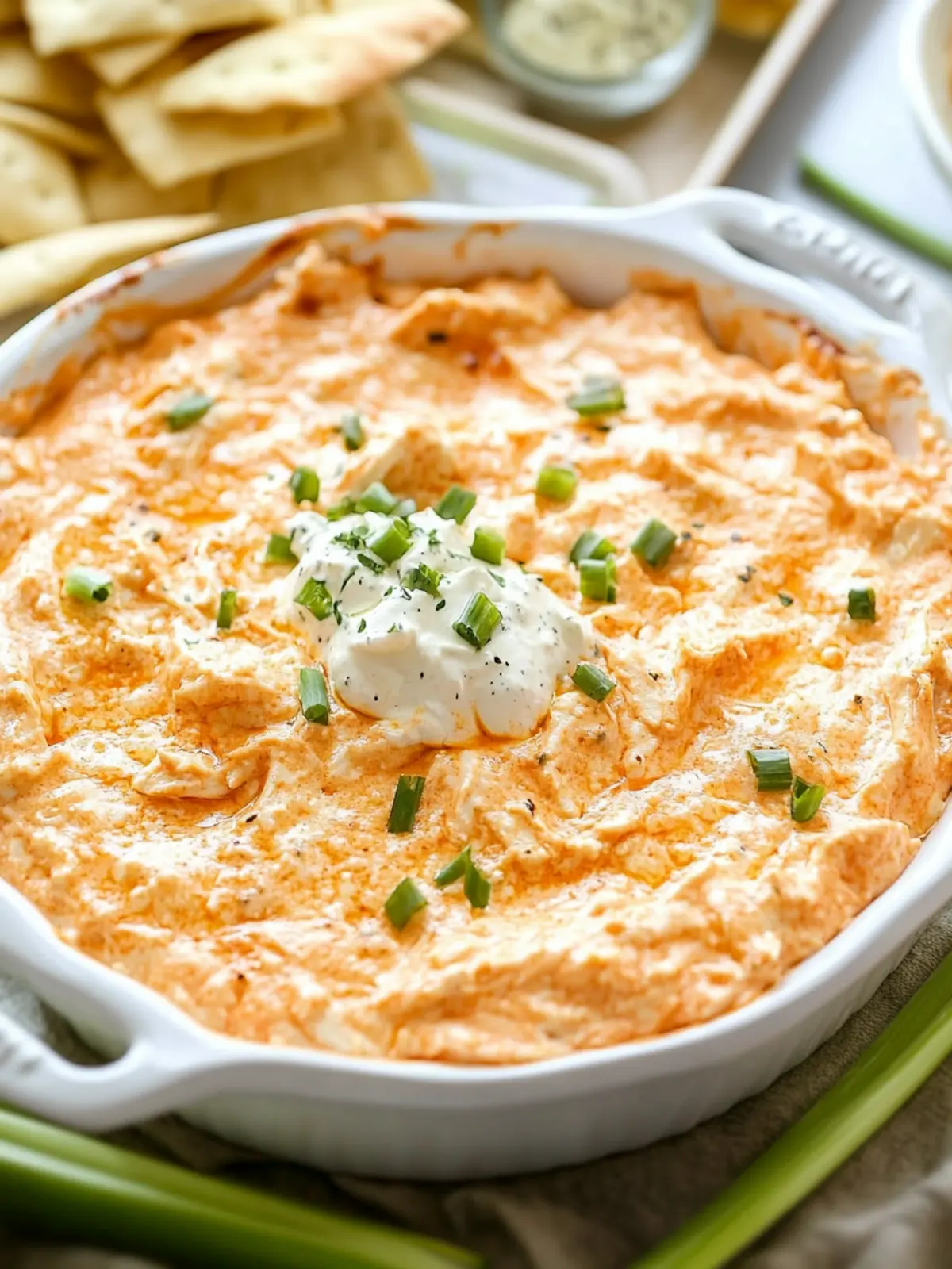 Greek Yogurt Buffalo Chicken Dip