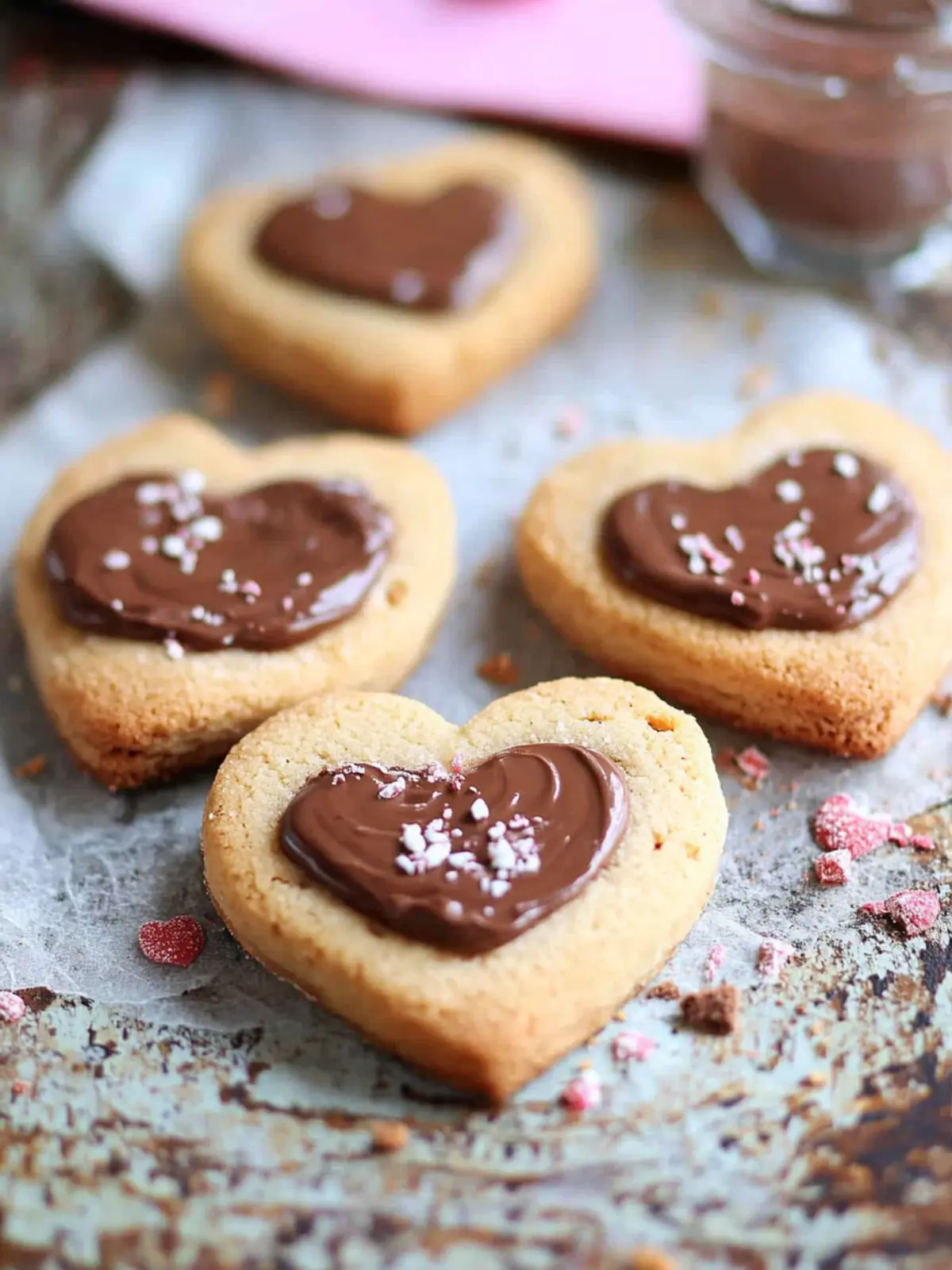 Heart Cookies with Nutella