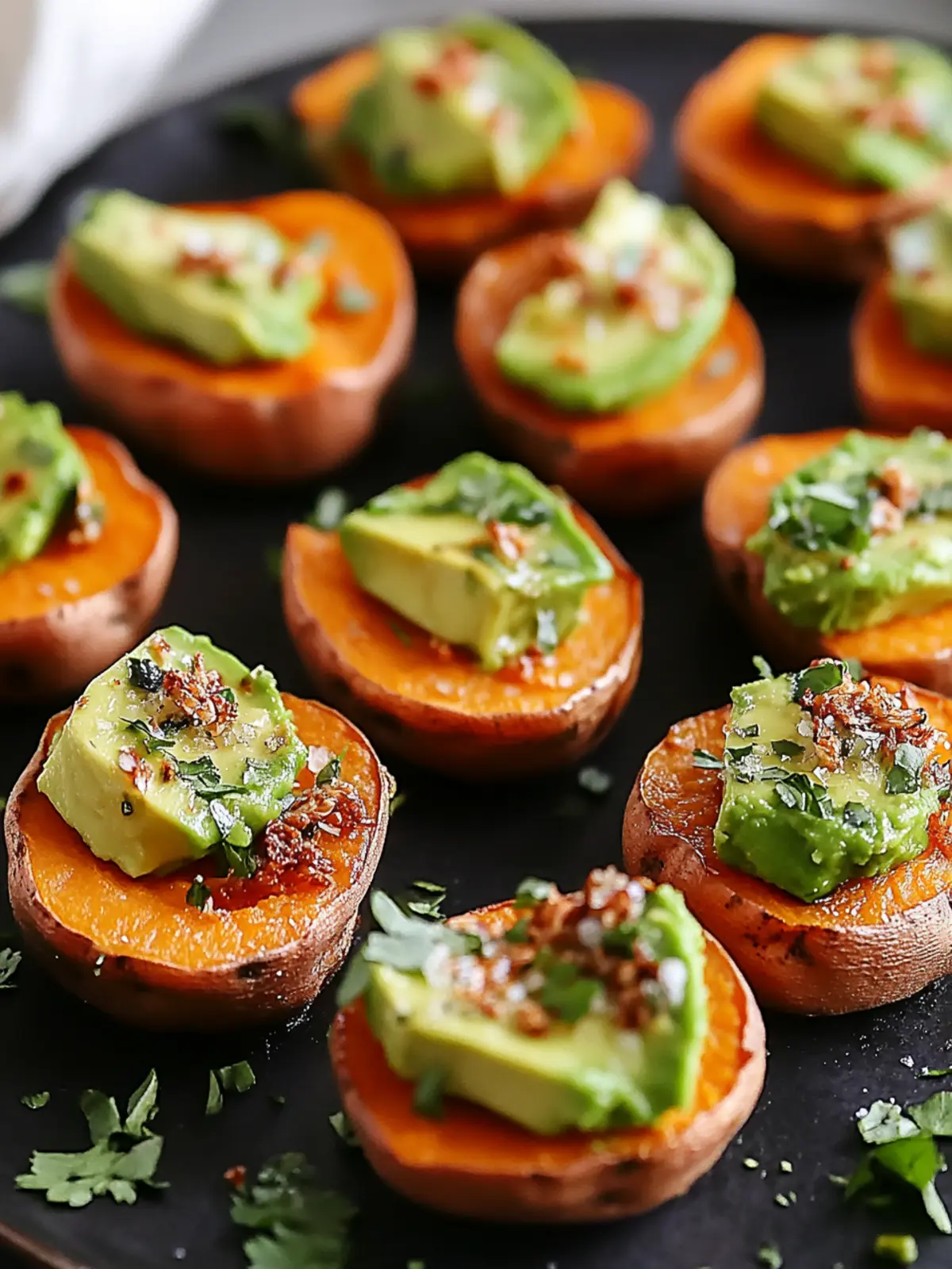Sweet Potato Bites with Avocado