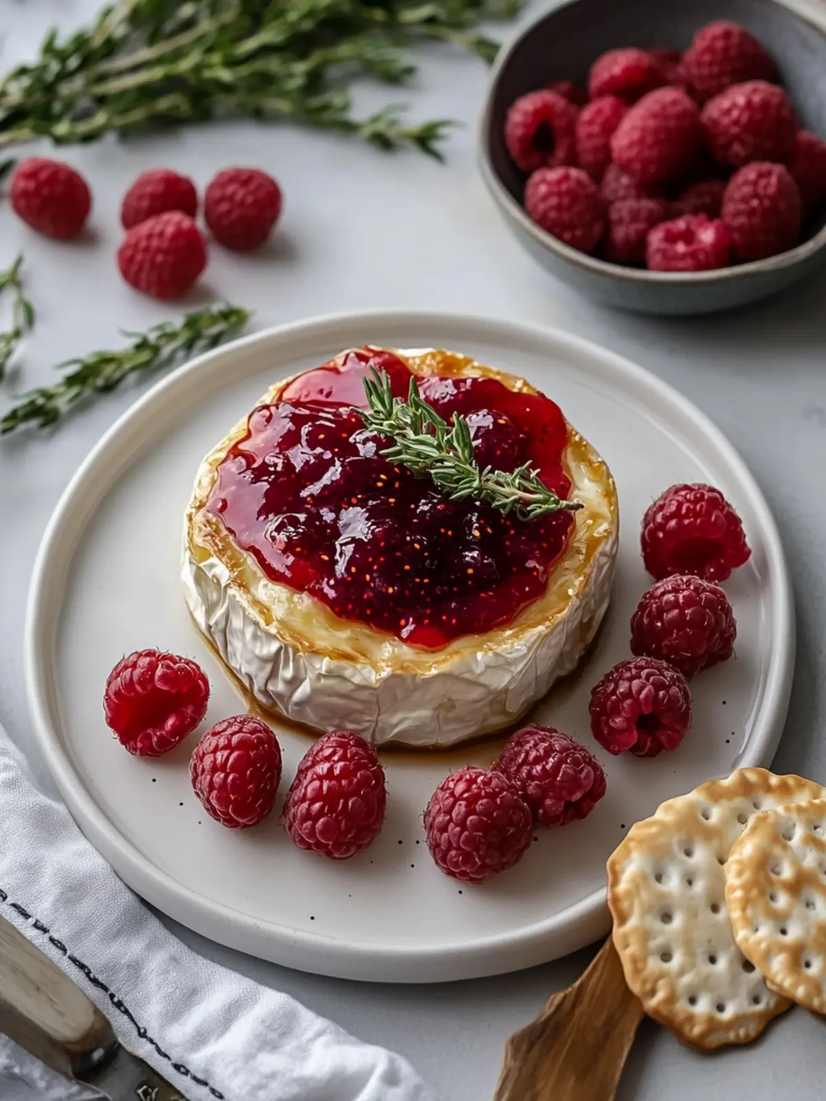 Baked Brie with Raspberry Jam for Effortless Entertaining 2 Baked Brie with Raspberry Jam