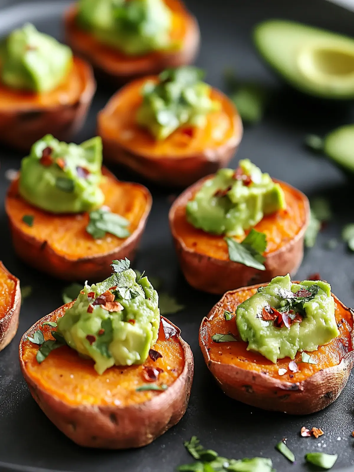 Sweet Potato Bites with Avocado