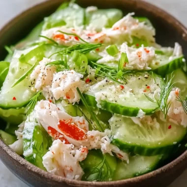 Cucumber Salad with Crab Meat