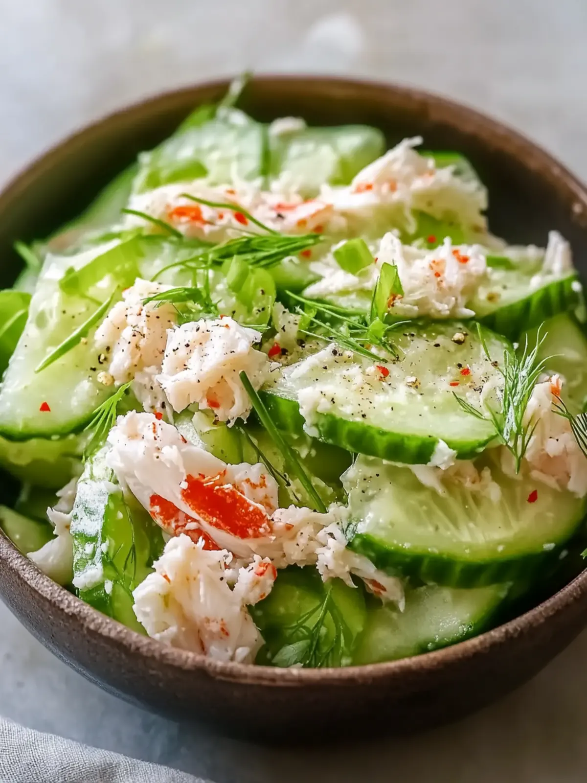Cucumber Salad with Crab Meat