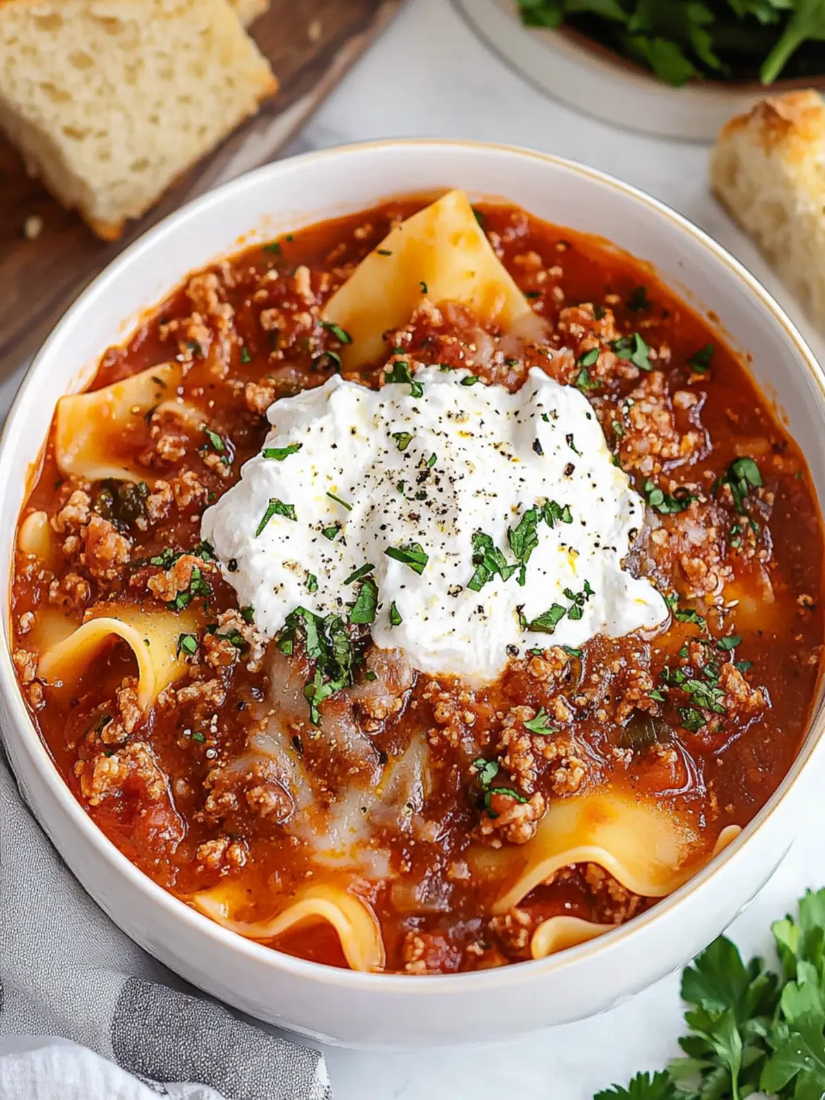 Crockpot Lasagna Soup