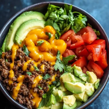 High-Protein Cheeseburger Bowls