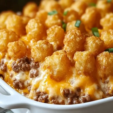 Tater Tot Casserole with Ground Beef