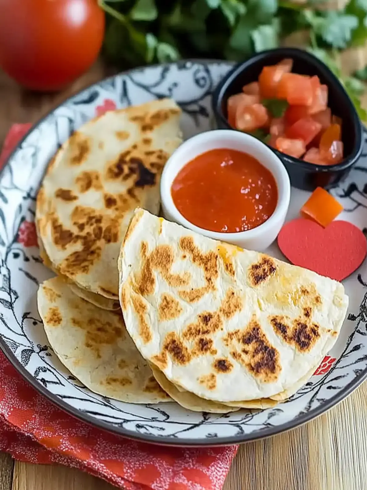 Valentines Quesadillas
