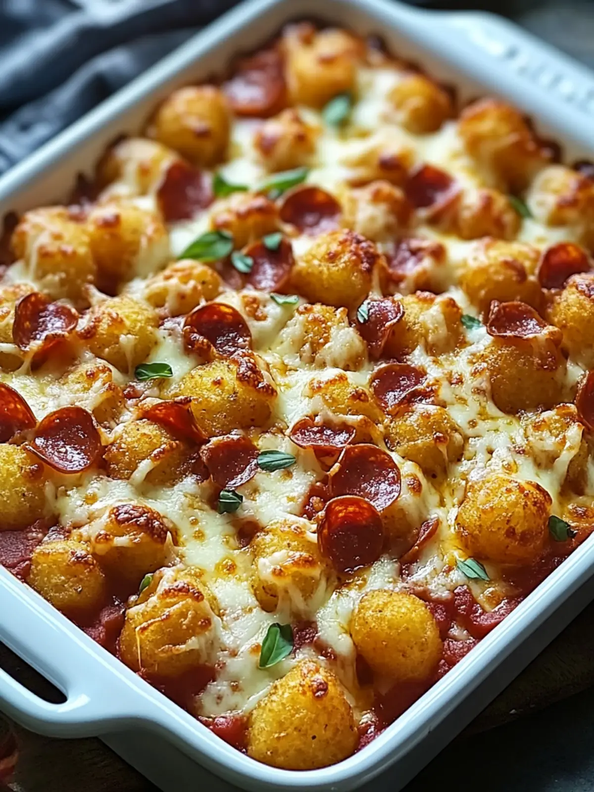 Pizza Tot Casserole