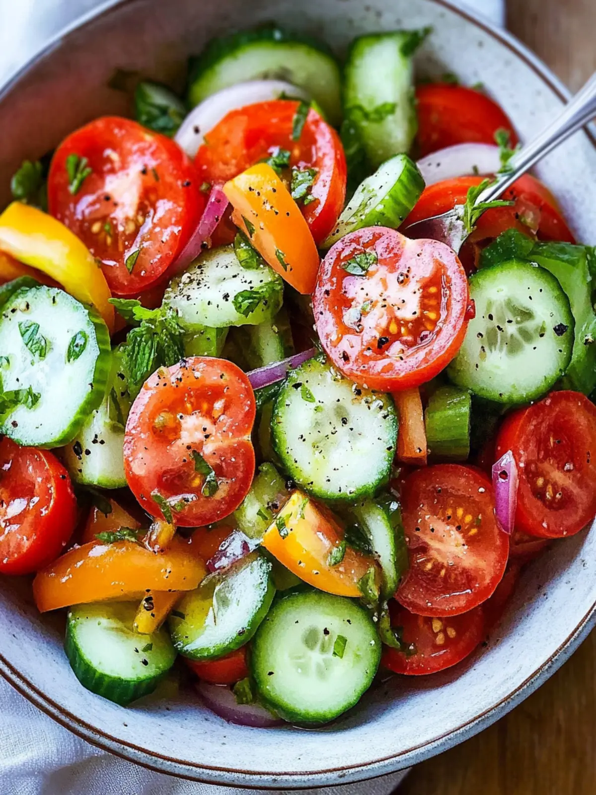 Zesty Tomato Cucumber Salad for Refreshing Summer Vibes 4 Tomato Cucumber Salad