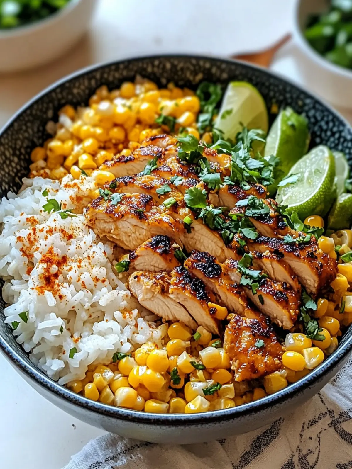 Street Corn Chicken Rice Bowl
