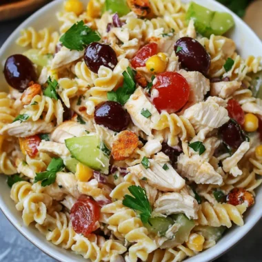 Waldorf Chicken Pasta Salad