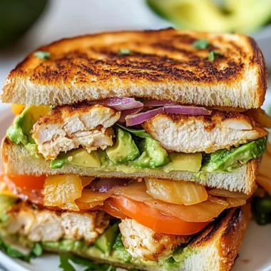 Chicken Avocado Melt Sandwich