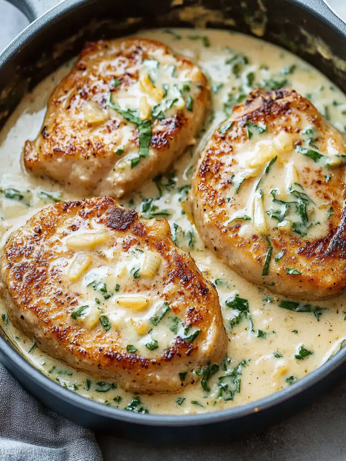 Creamy Garlic Pork Chops