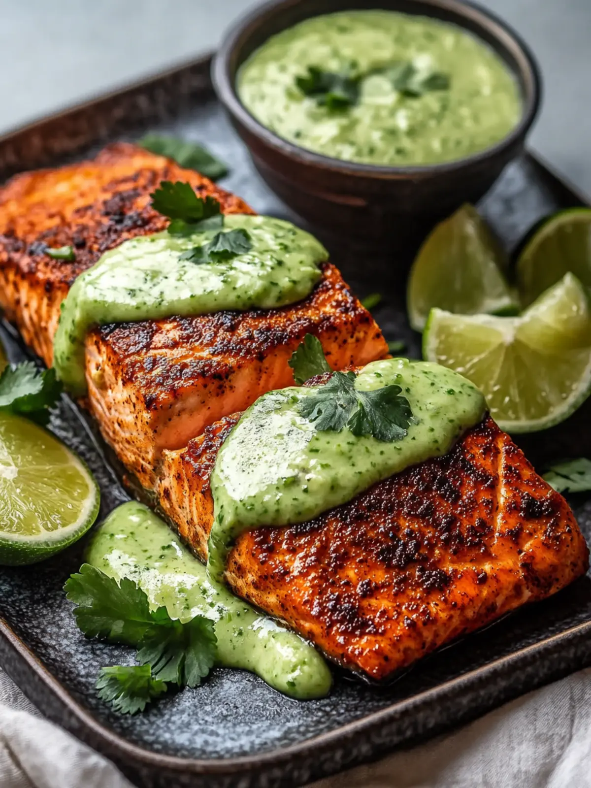 Delectable Baked Cajun Salmon with Avocado Lime Sauce Delight 3 Baked Cajun Salmon And Avocado Lime Sauce