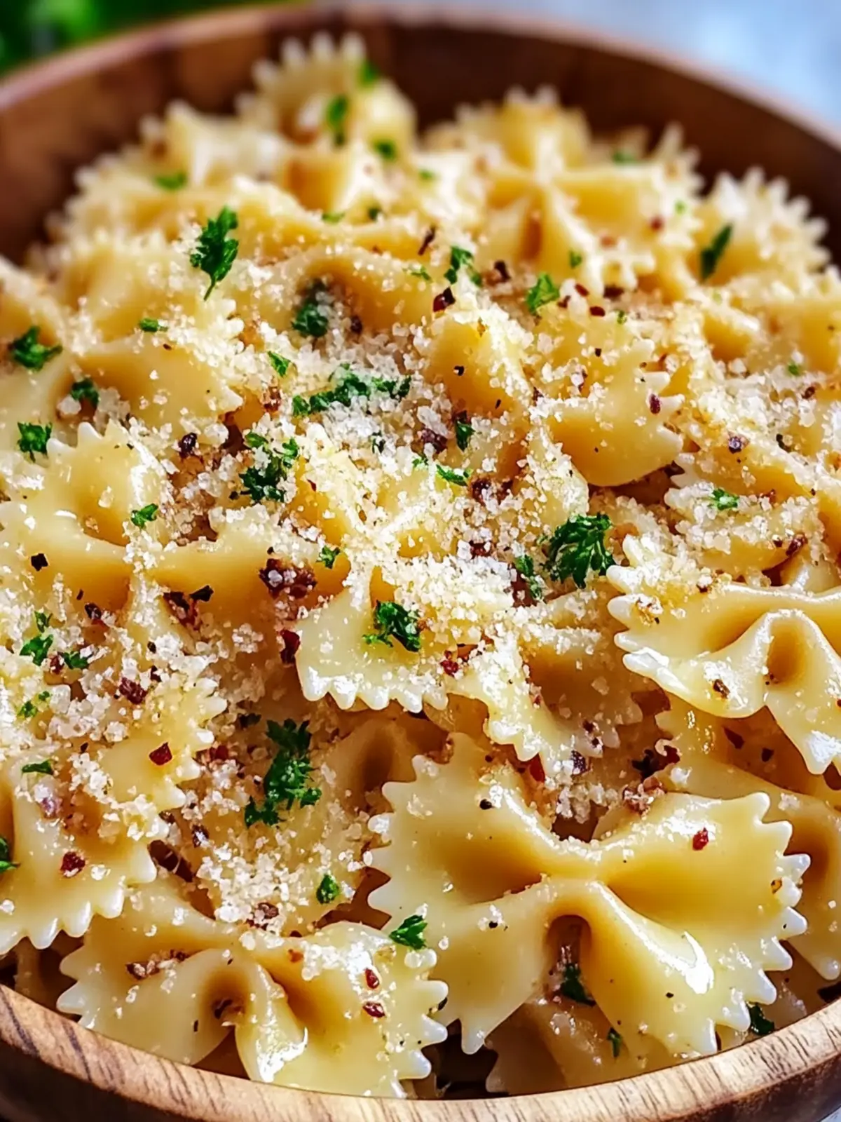 Garlic Butter Bowtie Pasta Bliss: Quick & Delicious Comfort Food 2 Garlic Butter Bowtie Pasta