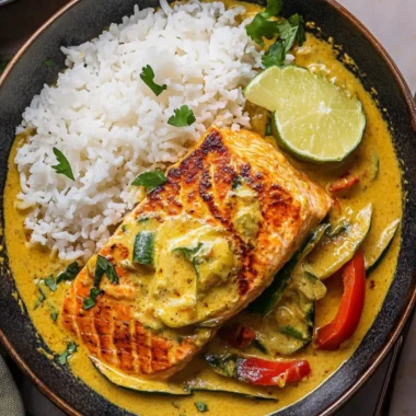 Caribbean-Style Coconut Curry Salmon