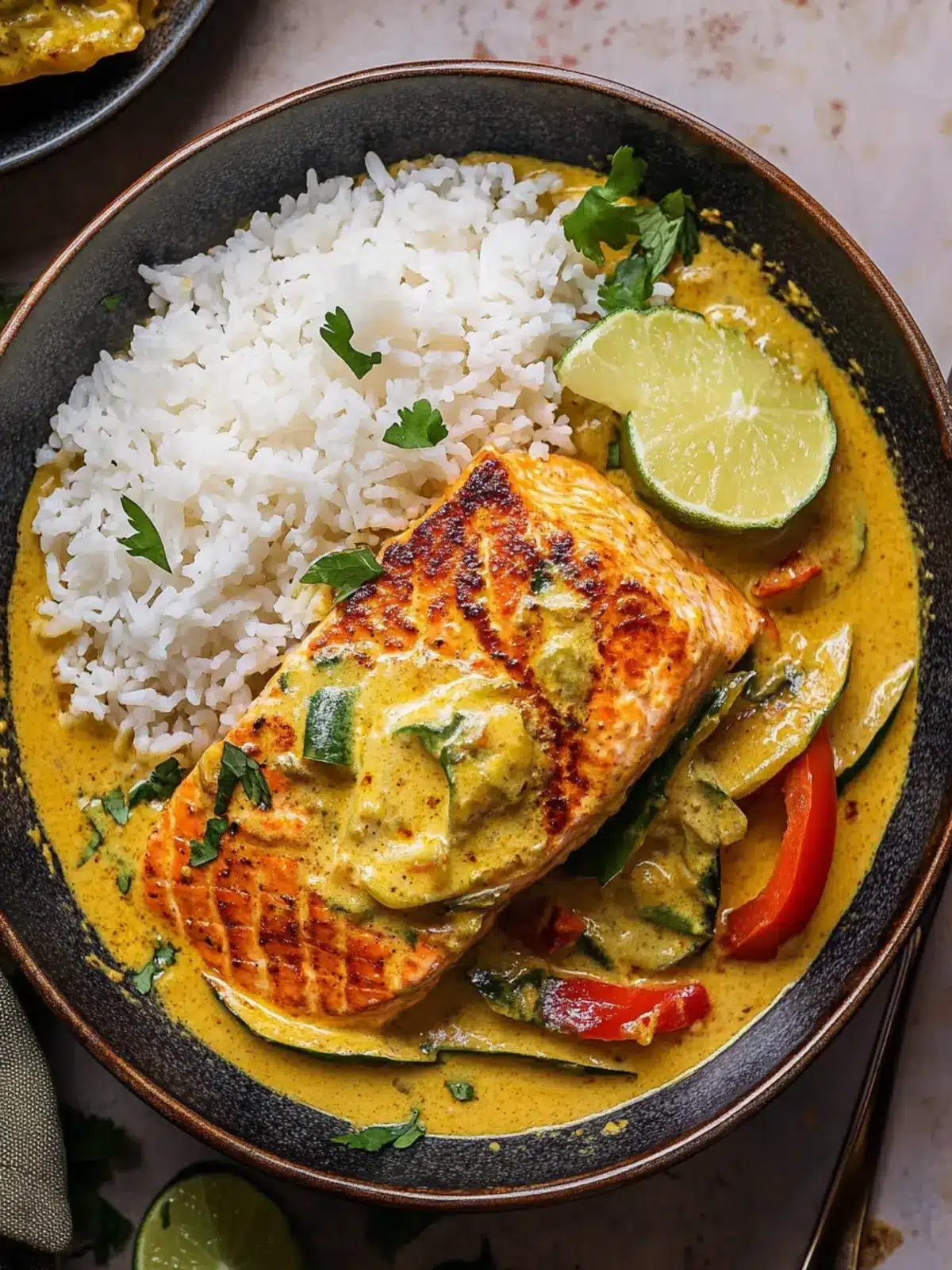 Caribbean-Style Coconut Curry Salmon