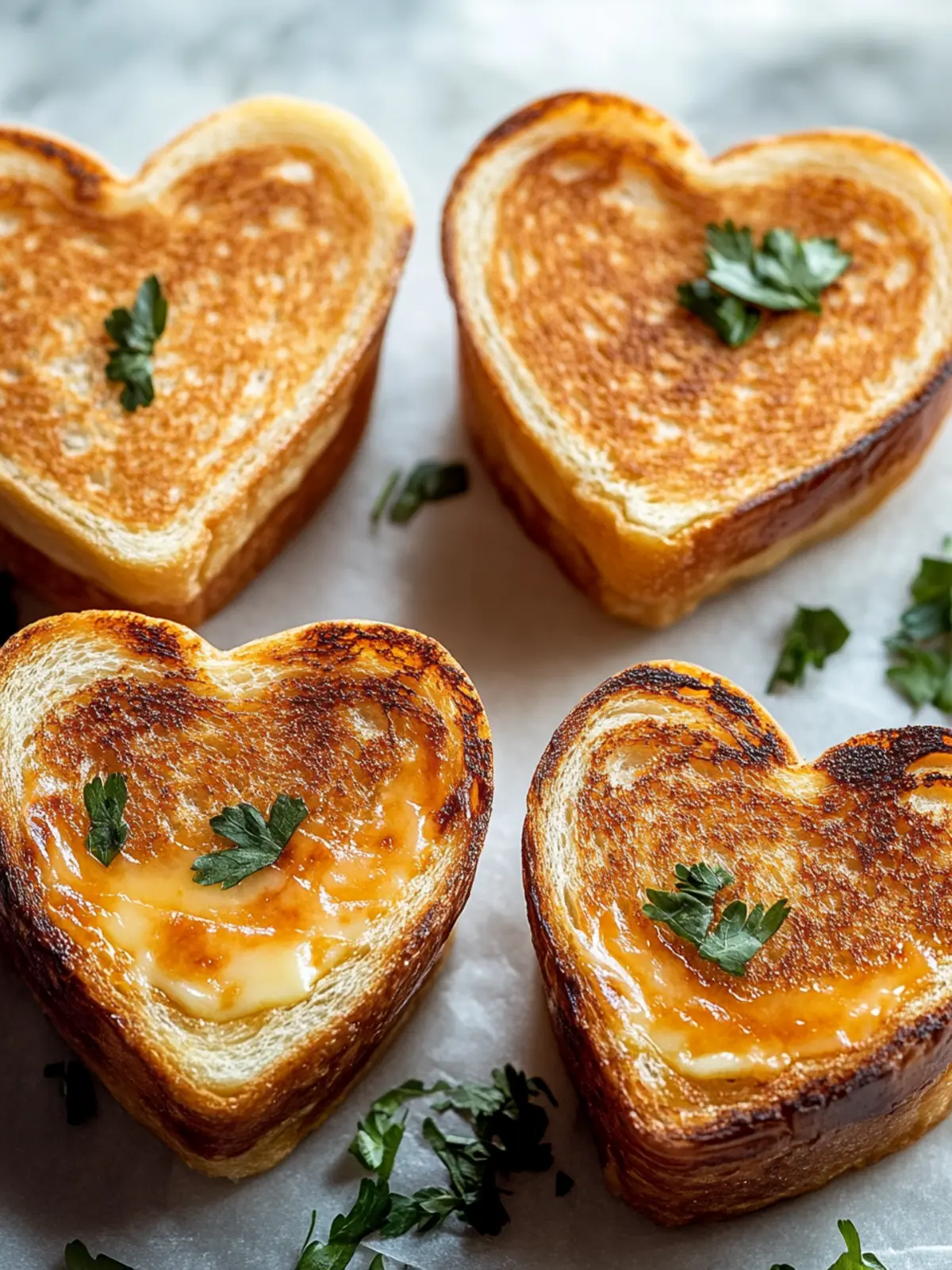 Mini Grilled Cheese Hearts