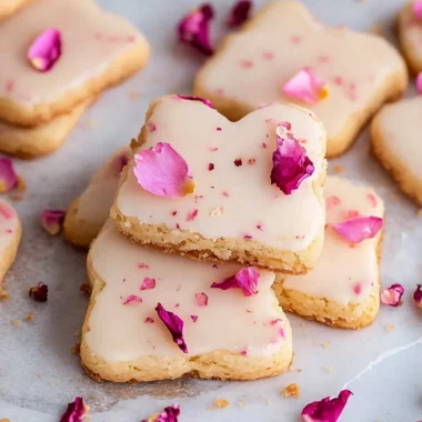 Rose Petal Shortbread Cookies