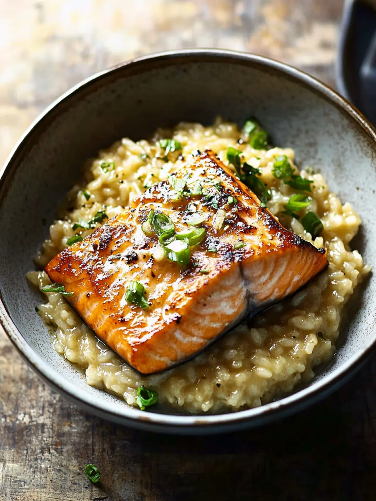 Japanese Style Risotto with Seared Salmon
