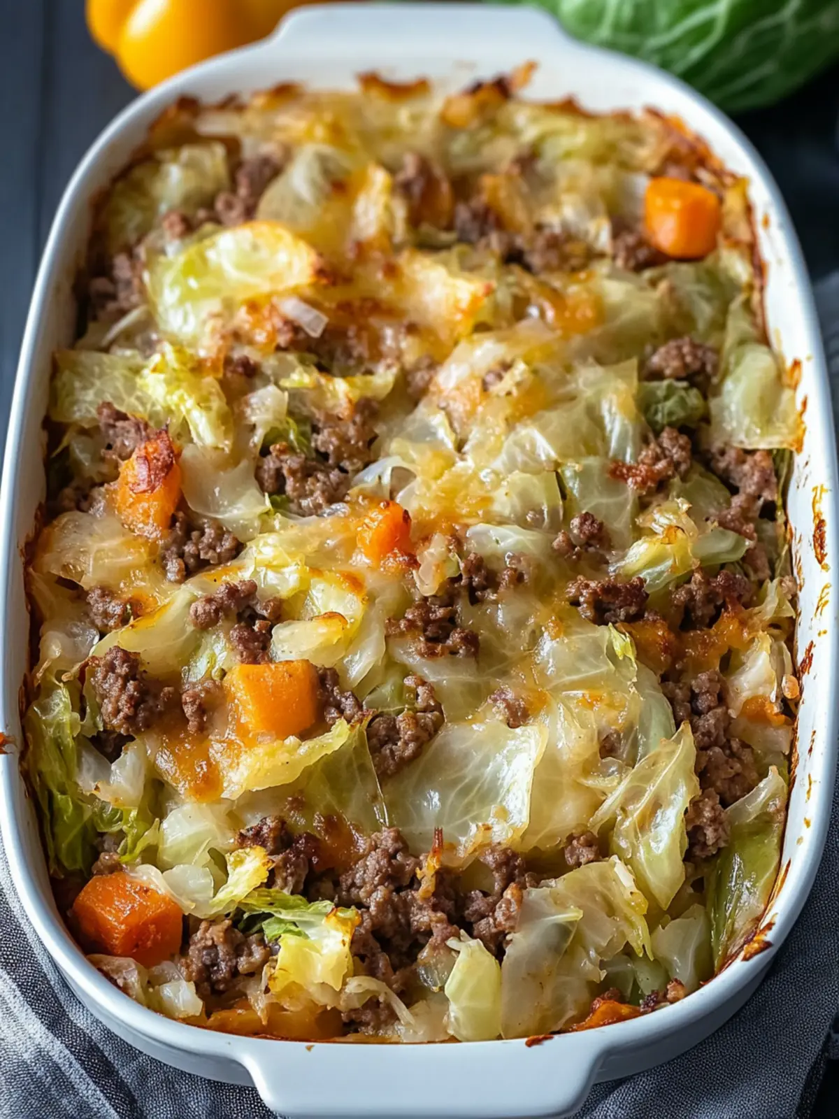 Cabbage Hamburger Casserole