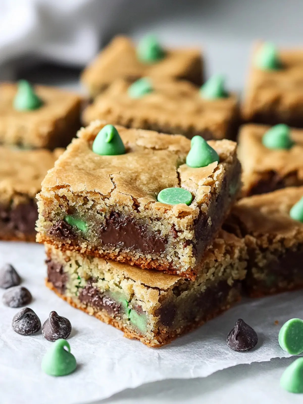 Mint Chocolate Chip Blondies to Satisfy Your Sweet Cravings 2 Mint Chocolate Chip Blondies
