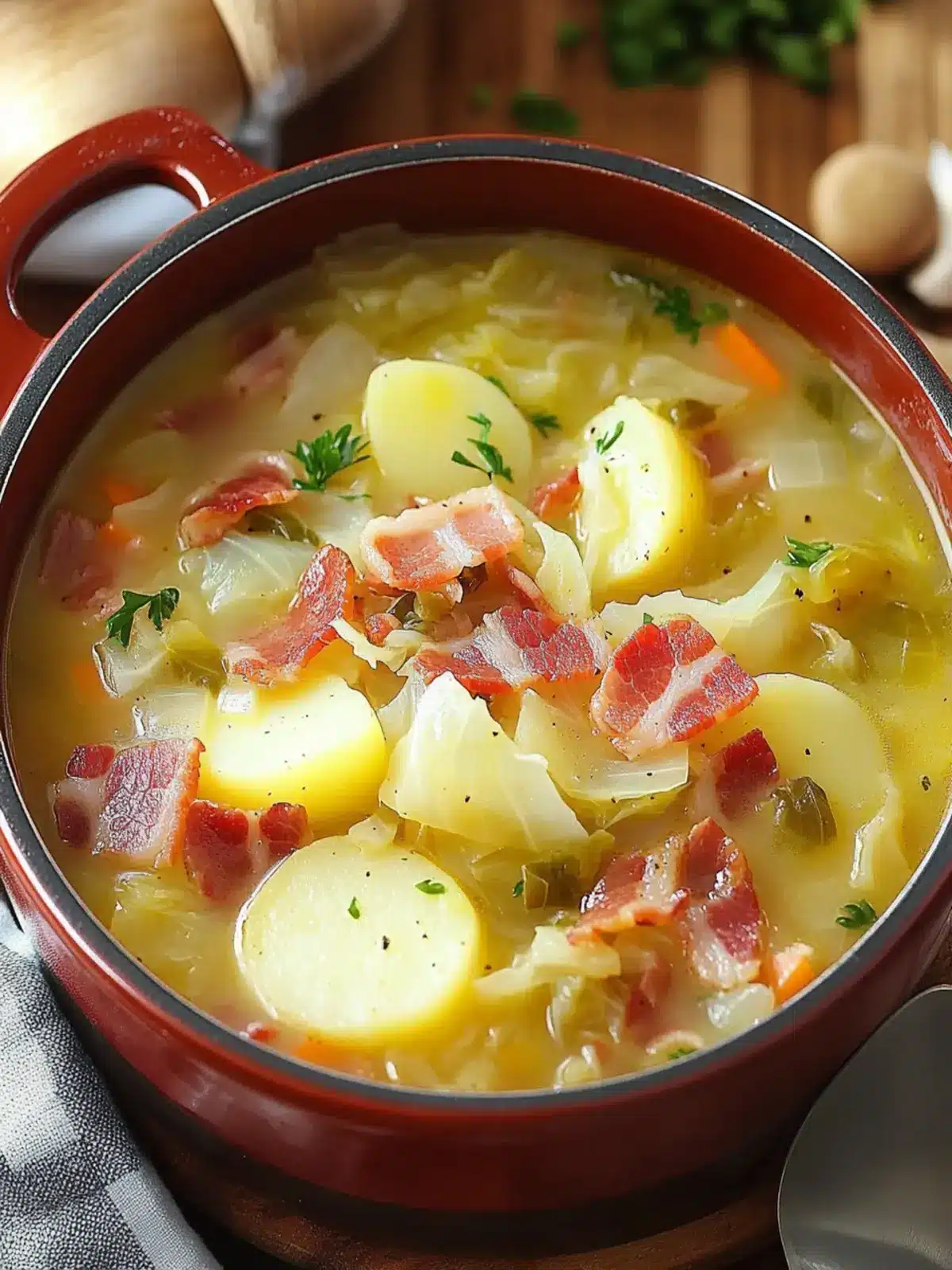 Irish Bacon, Cabbage, and Potato Soup