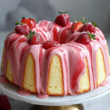 Strawberry Milkshake Pound Cake