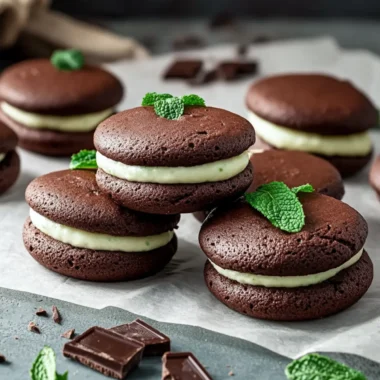 Mint Chocolate Whoopie Pies
