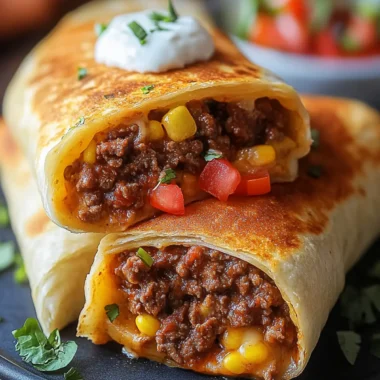 Beef and Cheese Chimichangas