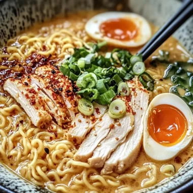 Creamy Garlic Chicken Ramen