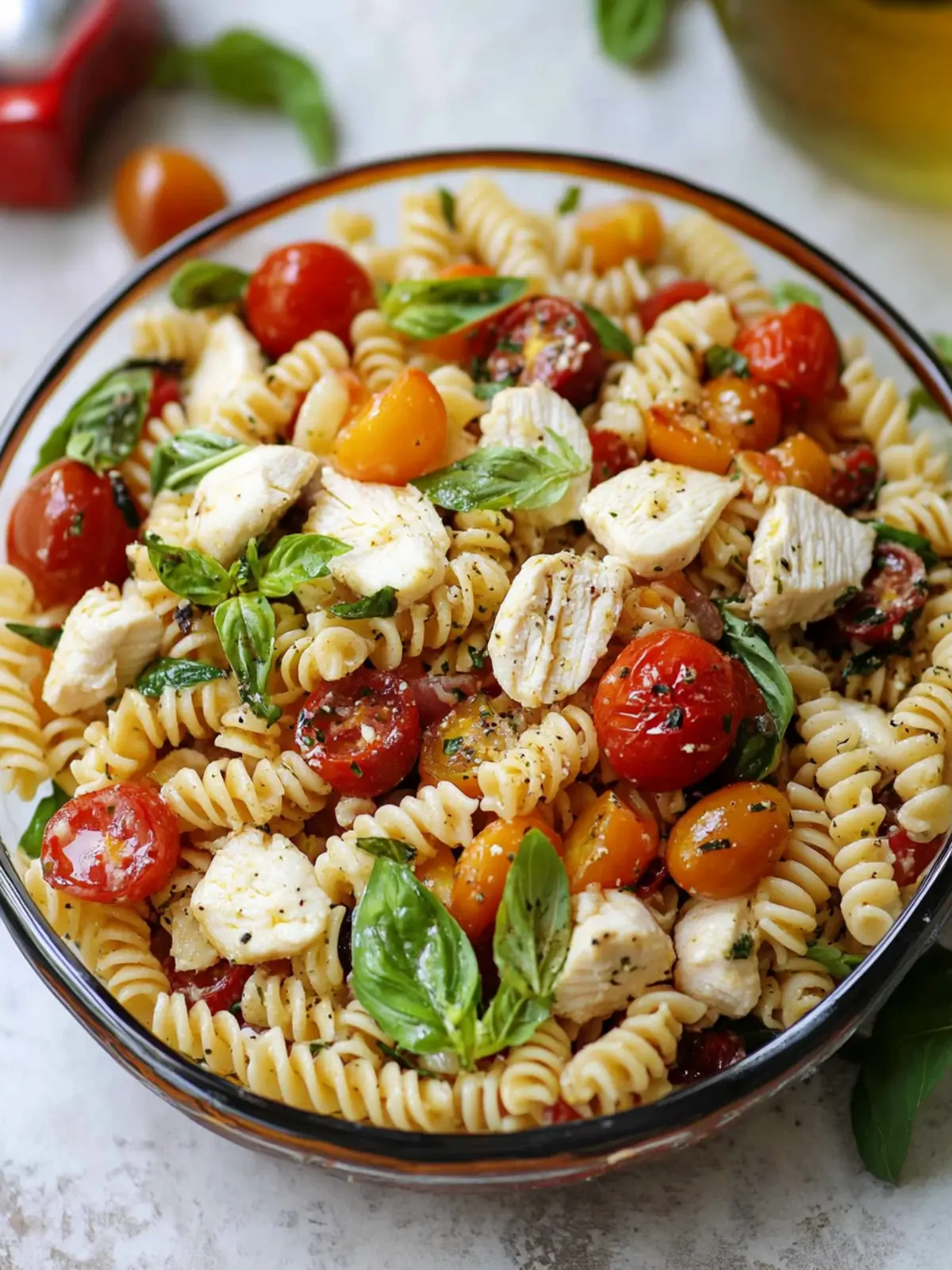 Chicken Caprese Pasta Salad