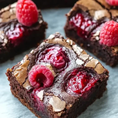 Raspberry Swirl Brownies