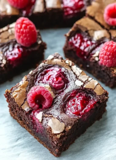 Raspberry Swirl Brownies