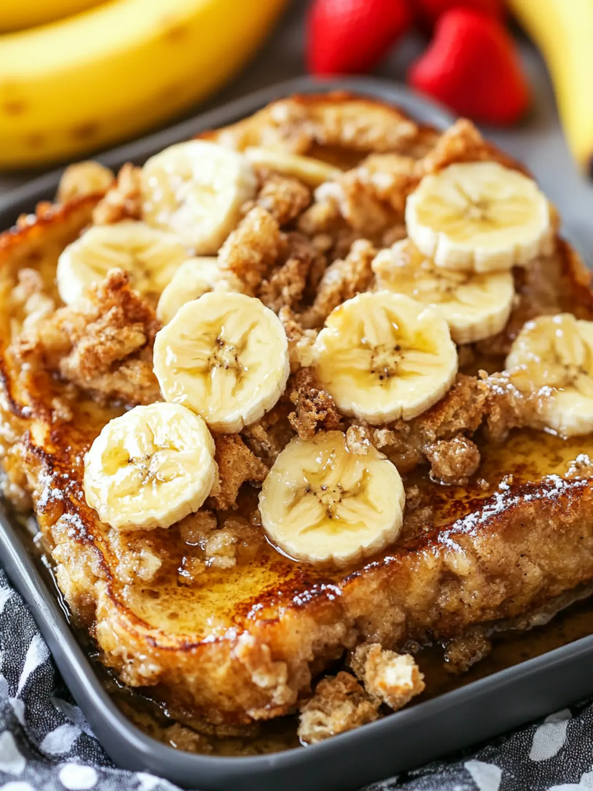 Overnight Baked Banana French Toast