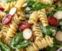 Savory Spinach Pasta Salad with Feta and Cranberries Delight