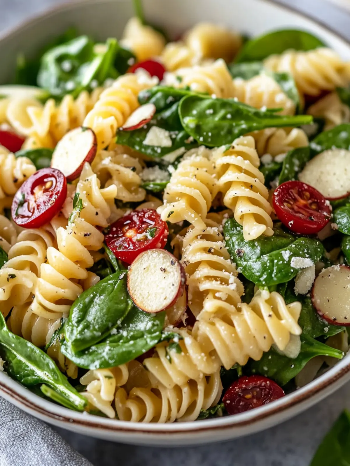 Savory Spinach Pasta Salad with Feta and Cranberries Delight 5 Spinach Pasta Salad
