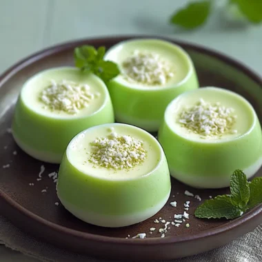 Pandan Coconut Panna Cotta