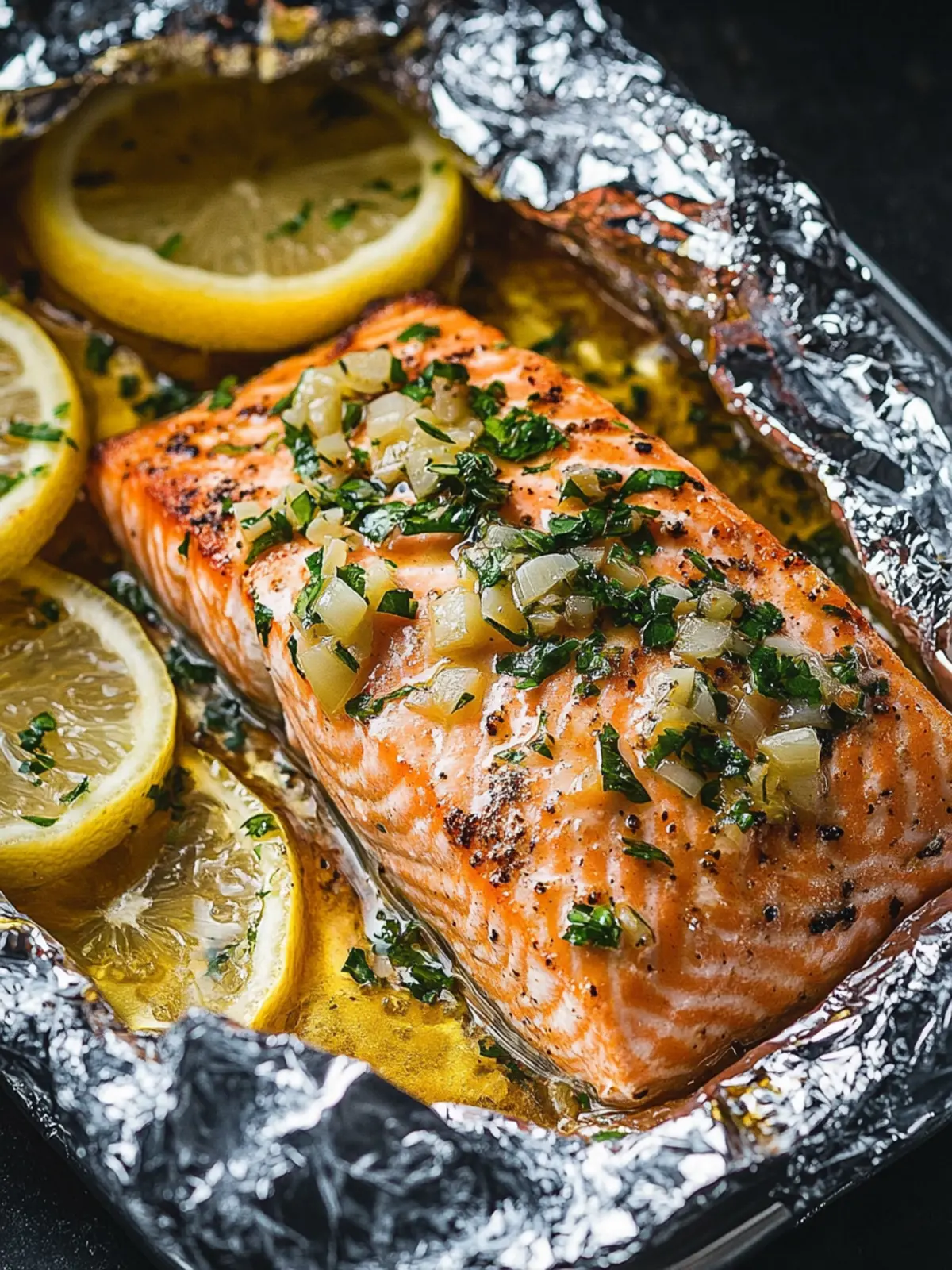 Savory Baked Salmon in Foil with Asparagus & Lemon Butter 3 Baked Salmon in Foil