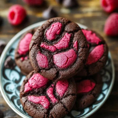 Raspberry Dark Chocolate Cookies