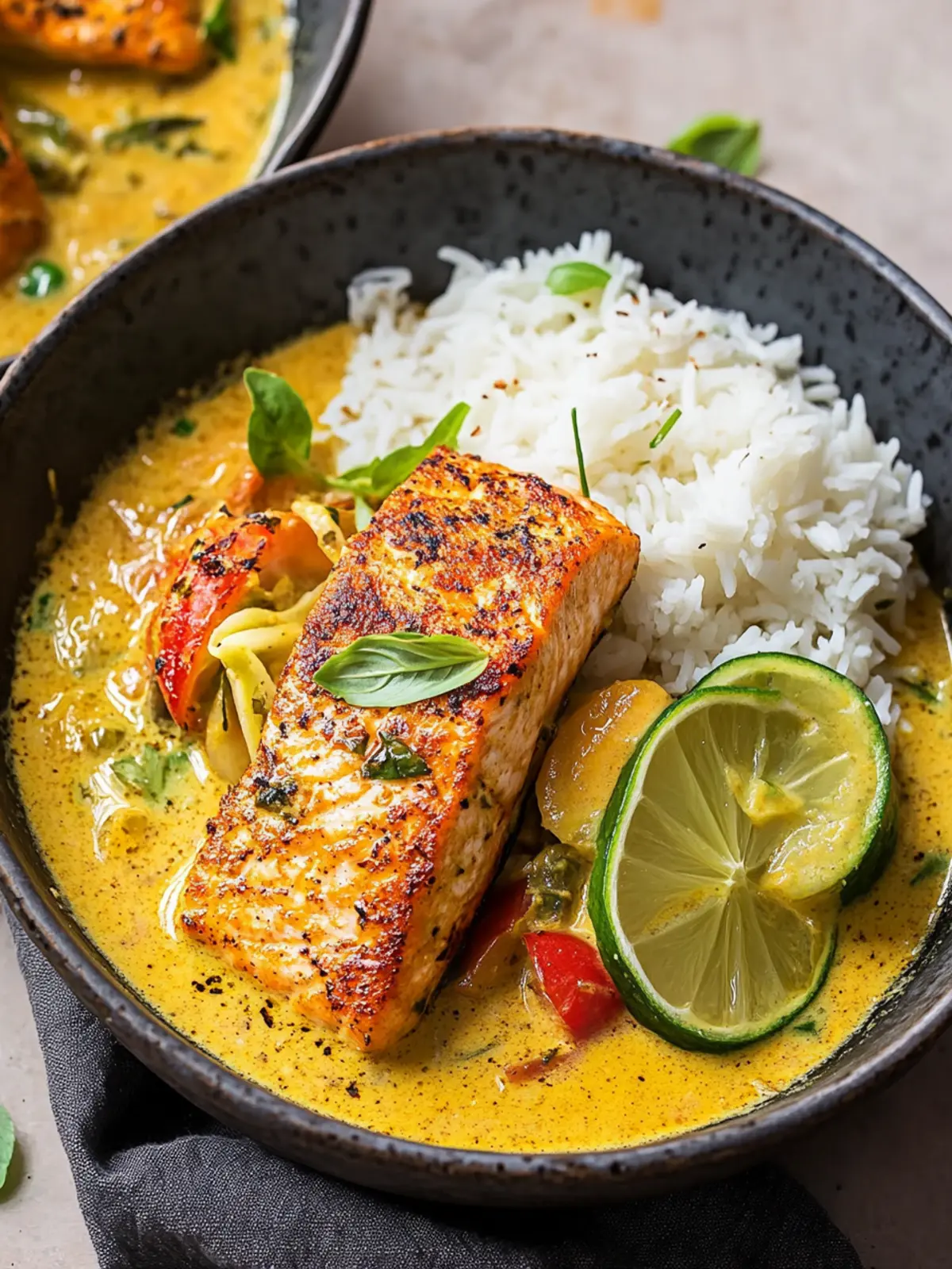 Caribbean-Style Coconut Curry Salmon